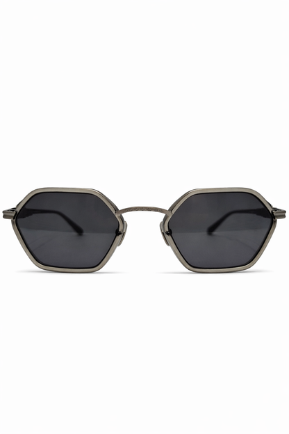 SILVER HEXAGON DARK LENS Sunglasses