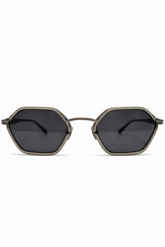SILVER HEXAGON DARK LENS Sunglasses