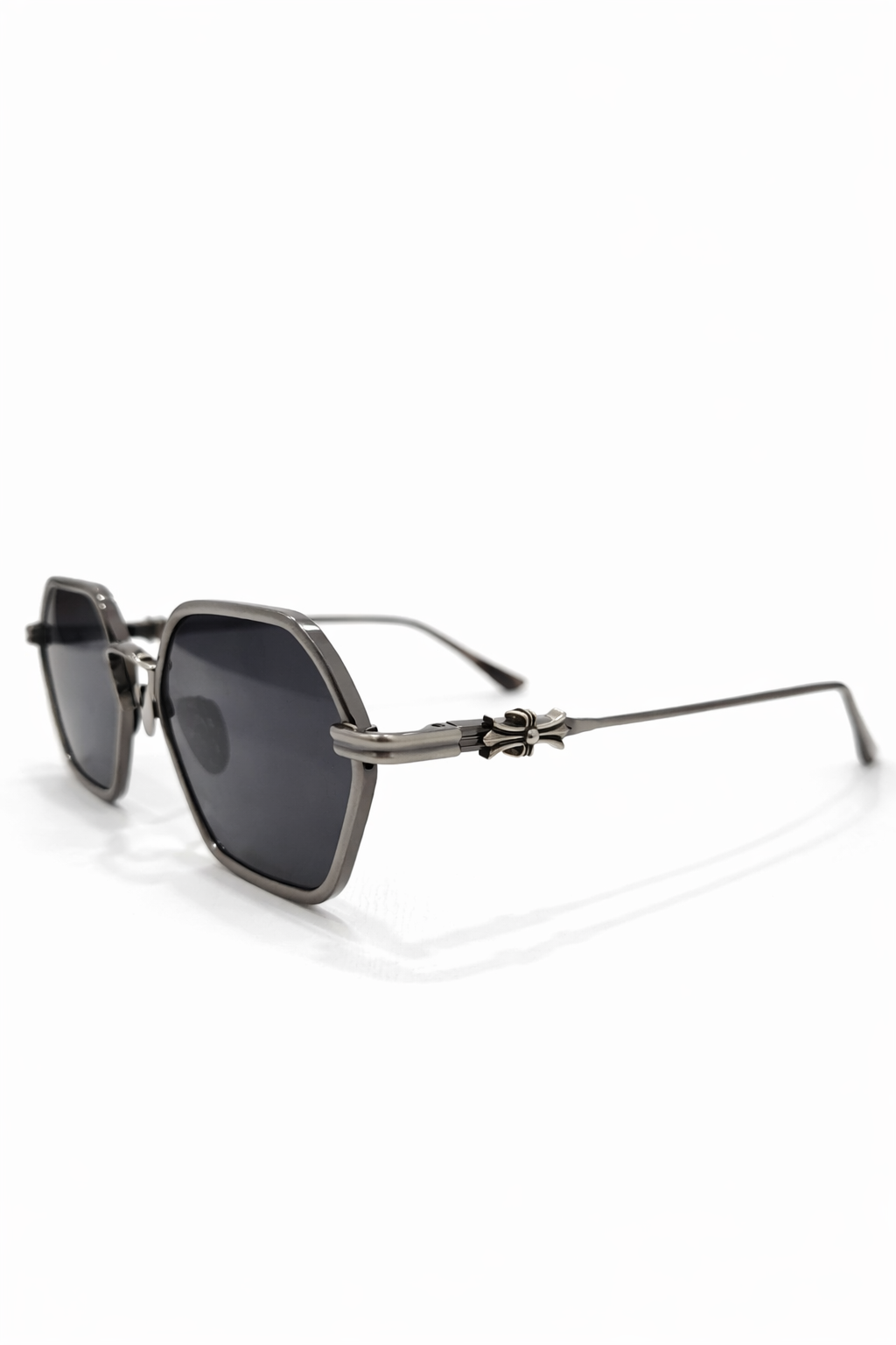 SILVER HEXAGON DARK LENS Sunglasses