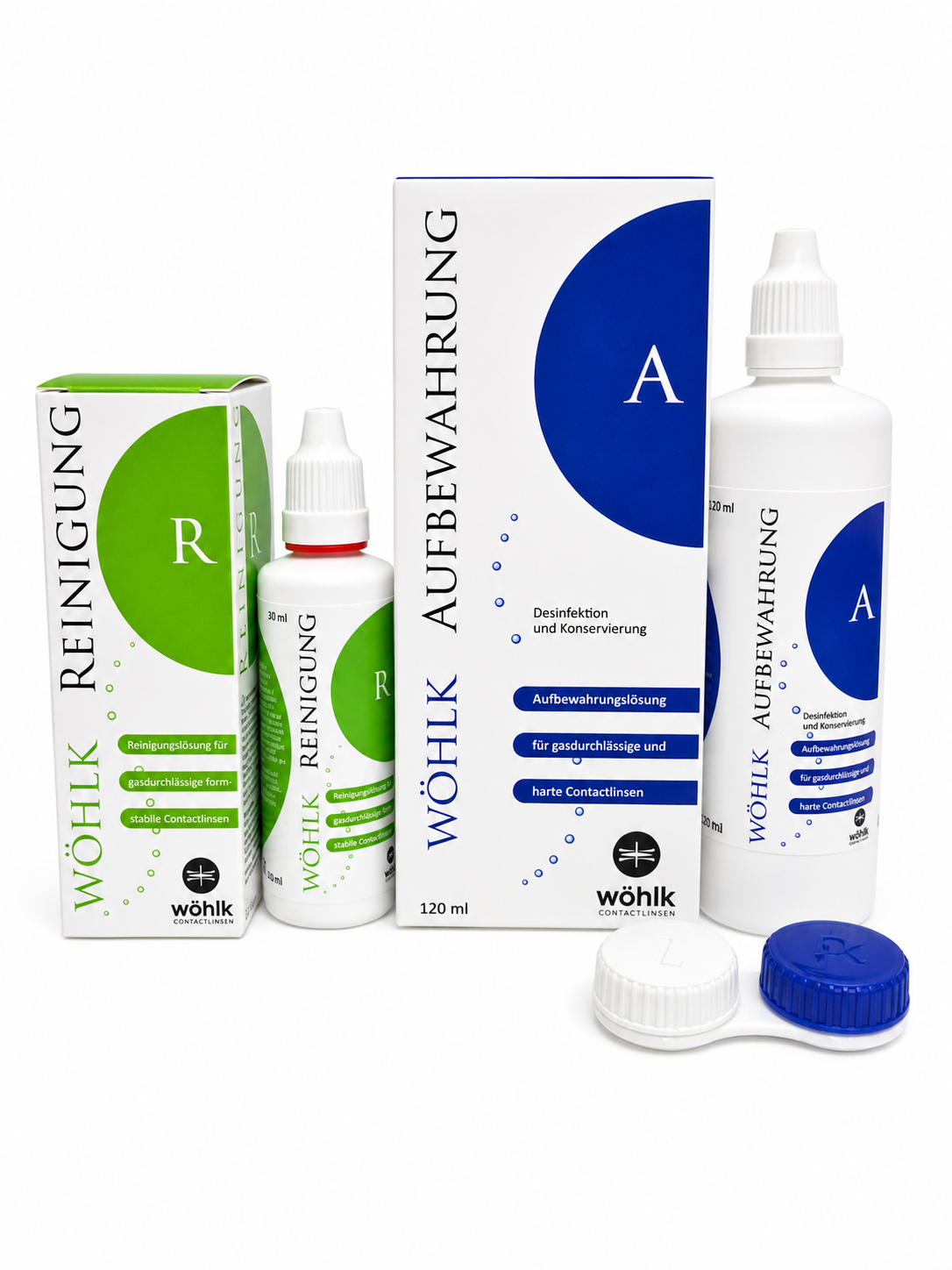 Wöhlk A + R Hard Contact Lens Care Solution Set
