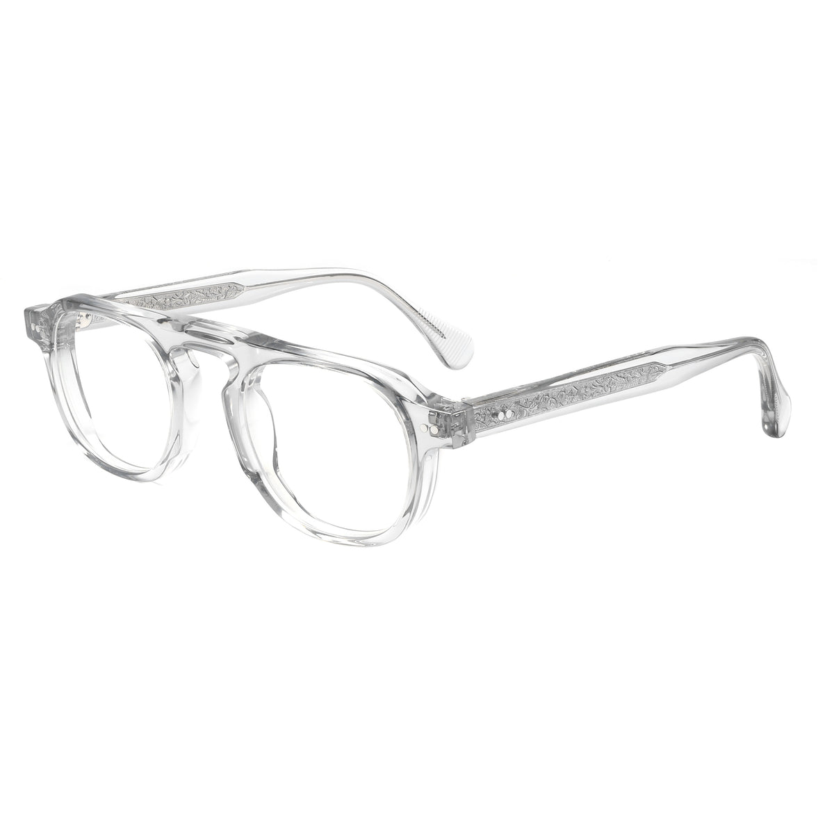 LuxOn SN40121 Retro Rivet Optical - გამჭვირვალე ოპტიკური ჩარჩო / clear optical frame