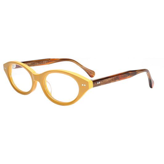 LuxOn SN40128 Retro Rivet Optical - ქარვისფერი ოპტიკური ჩარჩო / amber optical frame
