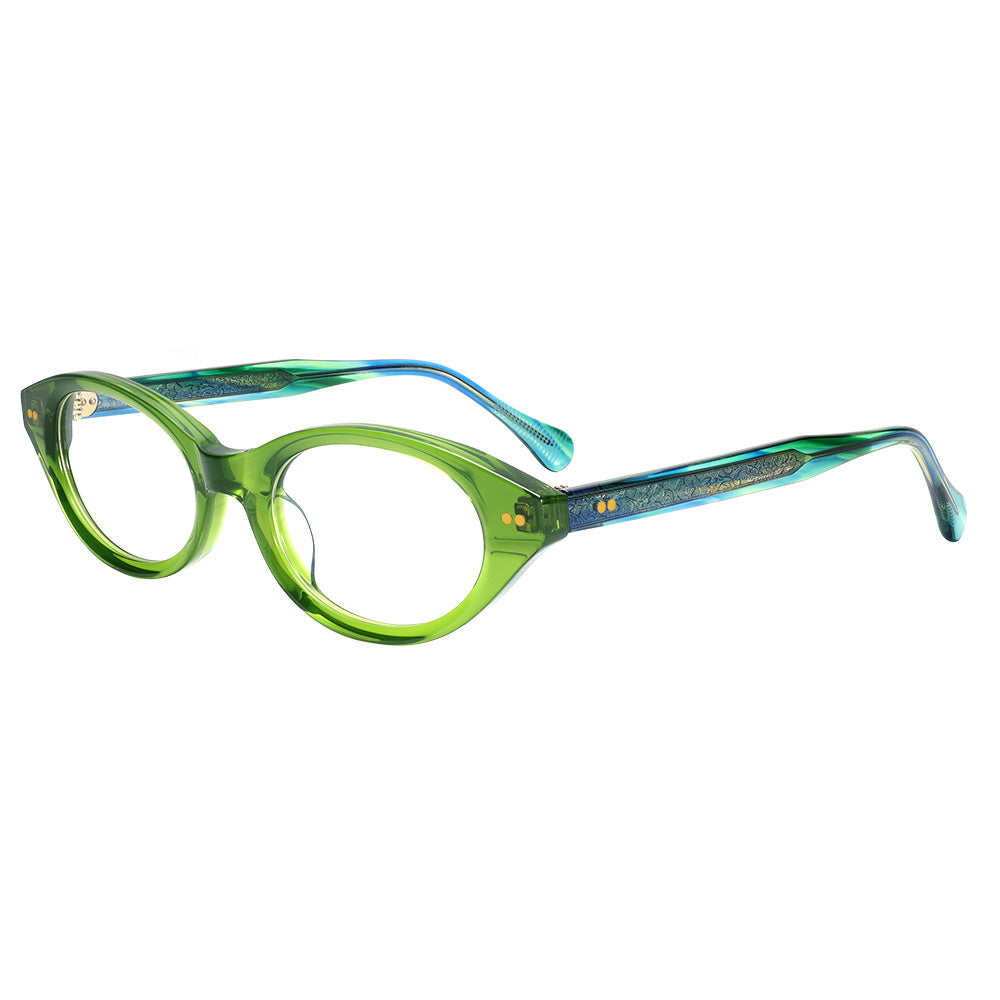 LuxOn SN40128 Retro Rivet Optical - მწვანე ოპტიკური ჩარჩო / green optical frame