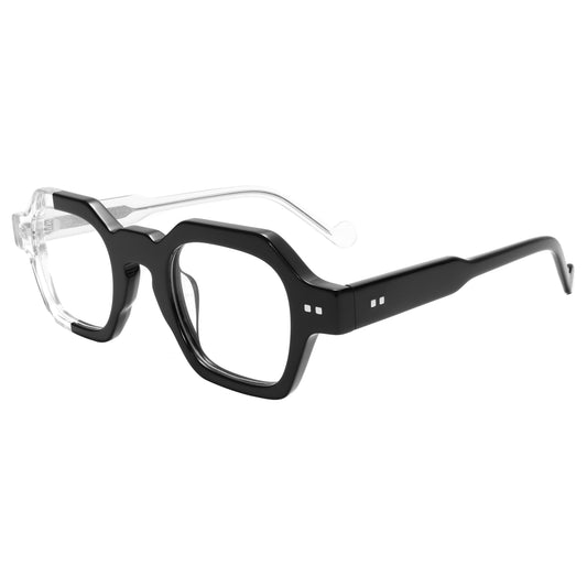 LuxOn VZ50294A Retro Lamination Optical - შავი და გამჭვირვალე ოპტიკური ჩარჩო / black clear optical frame