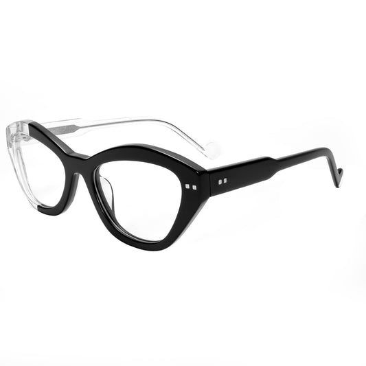 LuxOn VZ50297A Retro Lamination Optical - შავი და გამჭვირვალე ოპტიკური ჩარჩო / black clear optical frame