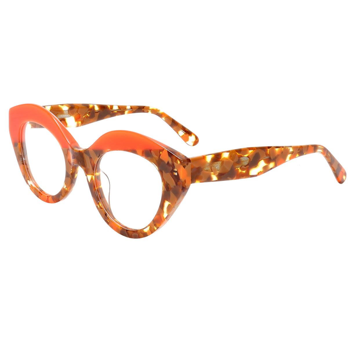 LuxOn VZ50302A Luxury Lamination Optical - ნარინჯისფერი კუს ბაკნის ეფექტით ოპტიკური ჩარჩო / orange tortoiseshell optical frame
