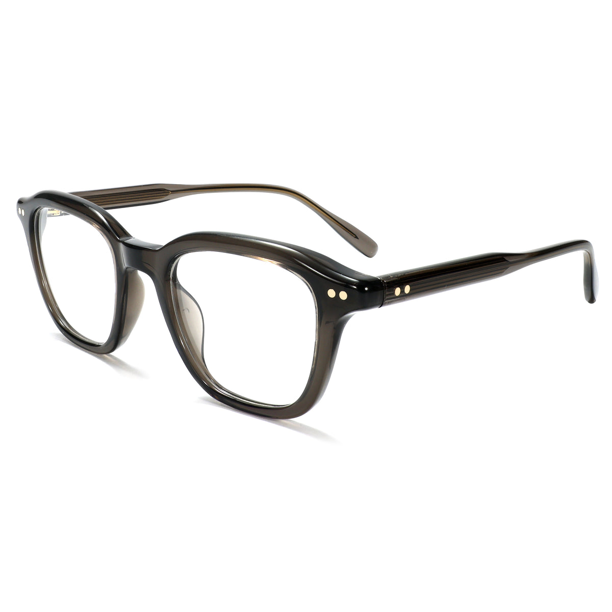 LuxOn VZ50318A Retro Rivet Classic Optical - გამჭვირვალე ყავისფერი ოპტიკური ჩარჩო / transparent brown optical frame