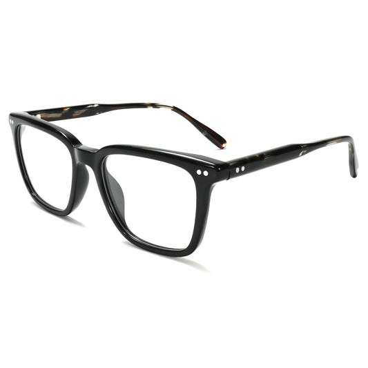 LuxOn VZ50319A Retro Rivet Classic Optical - შავი ოპტიკური ჩარჩო / black optical frame