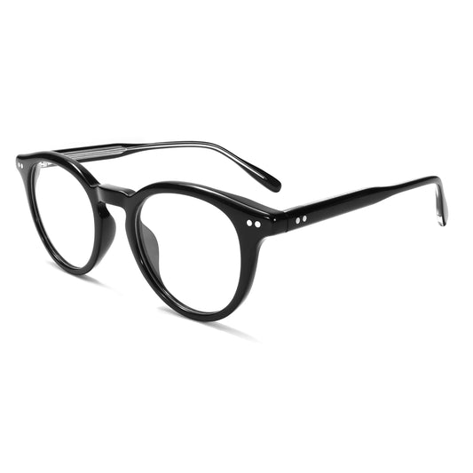 LuxOn VZ50320A Retro Rivet Classic Optical - შავი ოპტიკური ჩარჩო / black optical frame